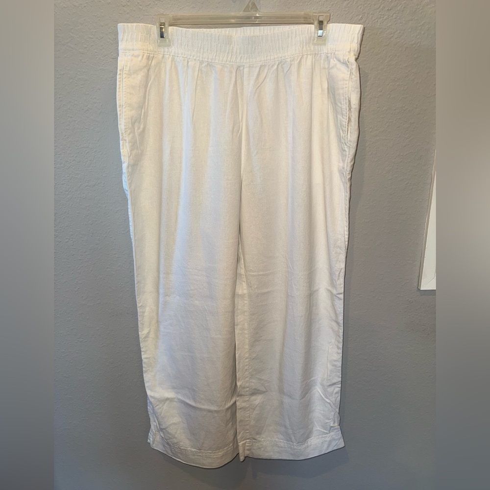 Old Navy Women’s White Wide Leg Linen Pants